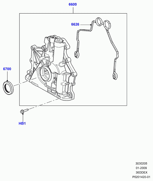 FORD 1 102 415 - Oil pump, 3.6 v8 32v dohc efi diesel, l322 range rover, l320 ran: 1 pcs. onlydrive.pro