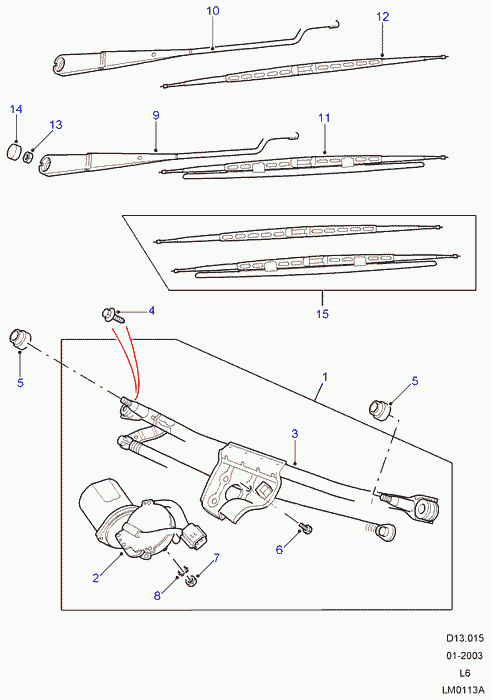 Land Rover DKC500130 - Windscreen wiper: 1 pcs. onlydrive.pro