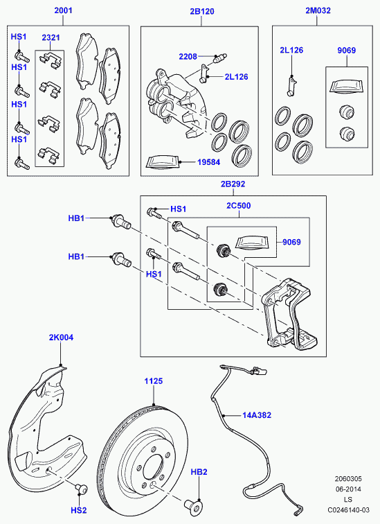 Land Rover LR020489 - Guide Bolt, brake caliper onlydrive.pro