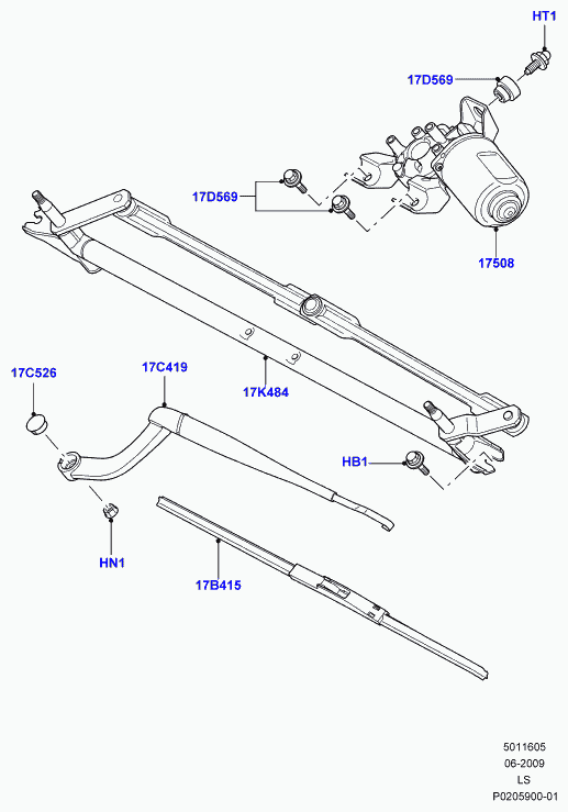 Land Rover LR018367 - Wiper Blade onlydrive.pro