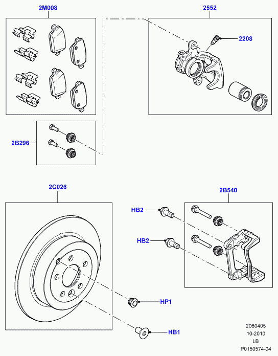 Jaguar LR003657 - Accessory Kit for disc brake Pads onlydrive.pro