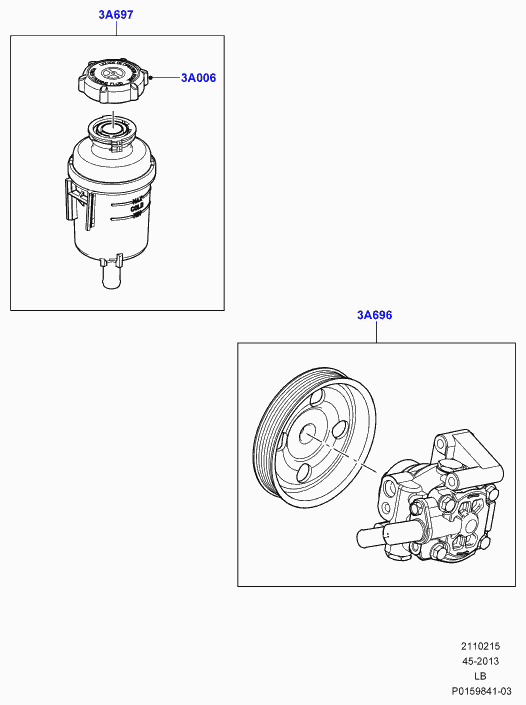 Land Rover LR000758 - Expansion Tank, power steering hydraulic oil onlydrive.pro