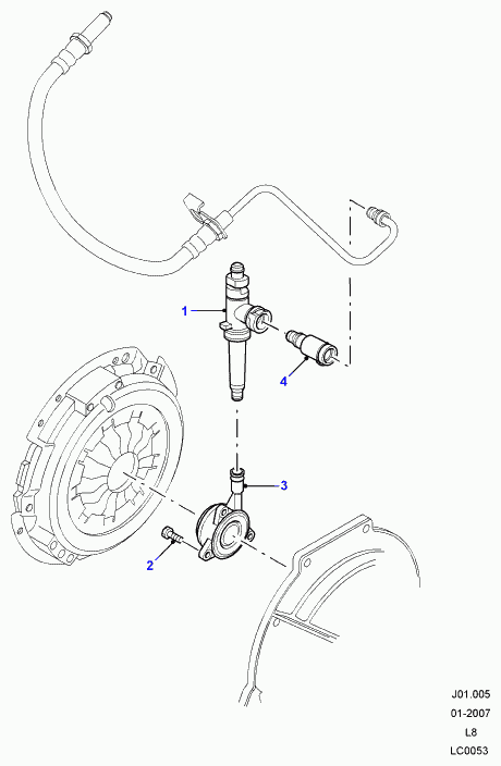 Land Rover LR019597 - Centrālais izslēdzējmehānisms, Sajūgs onlydrive.pro