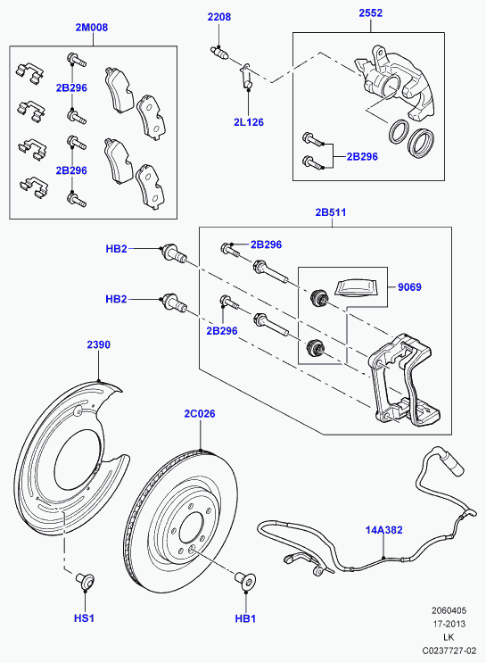 Land Rover LR036570 - Guide Sleeve Kit, brake caliper onlydrive.pro