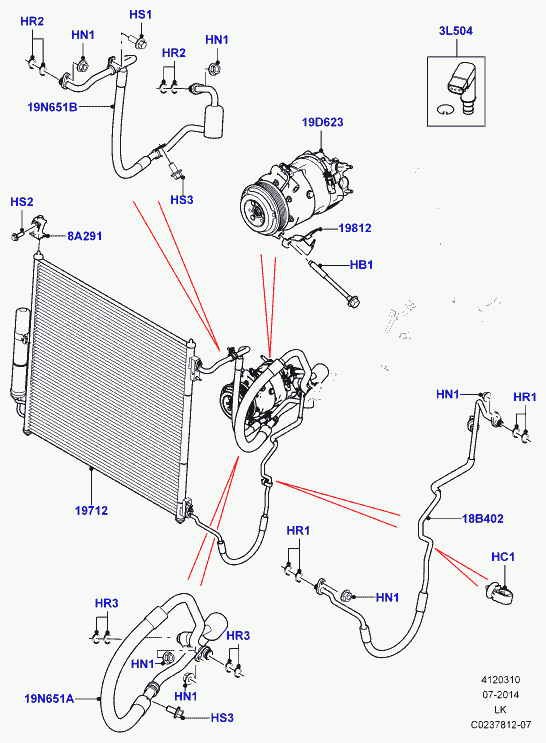 Land Rover LR035761 - Kompresors, Gaisa kond. sistēma onlydrive.pro