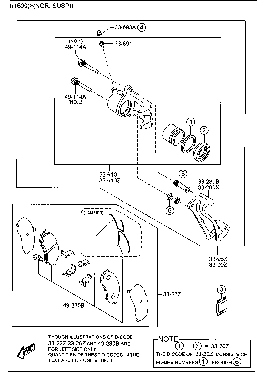 MAZDA N0Y3-33-28Z - Brake Pad Set, disc brake onlydrive.pro