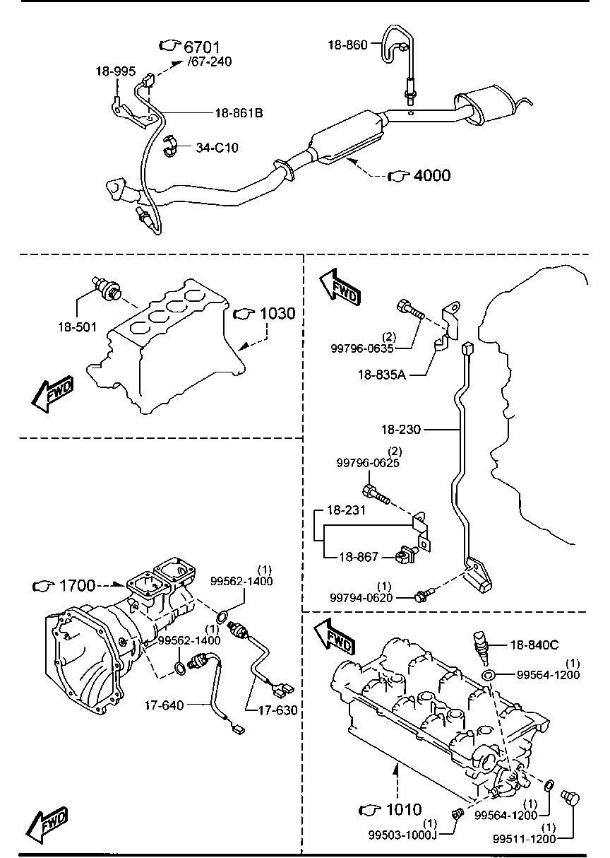 MAZDA BP6M-18-86ZA - Oxygen, Lambda Sensor onlydrive.pro