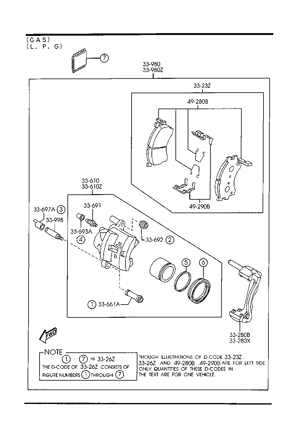 MAZDA CBY1-33-23ZF - Brake Pad Set, disc brake onlydrive.pro