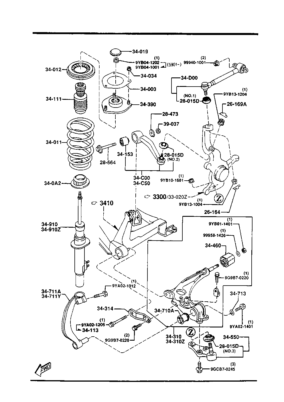 MAZDA T001-34-42YC - Bush of Control / Trailing Arm onlydrive.pro