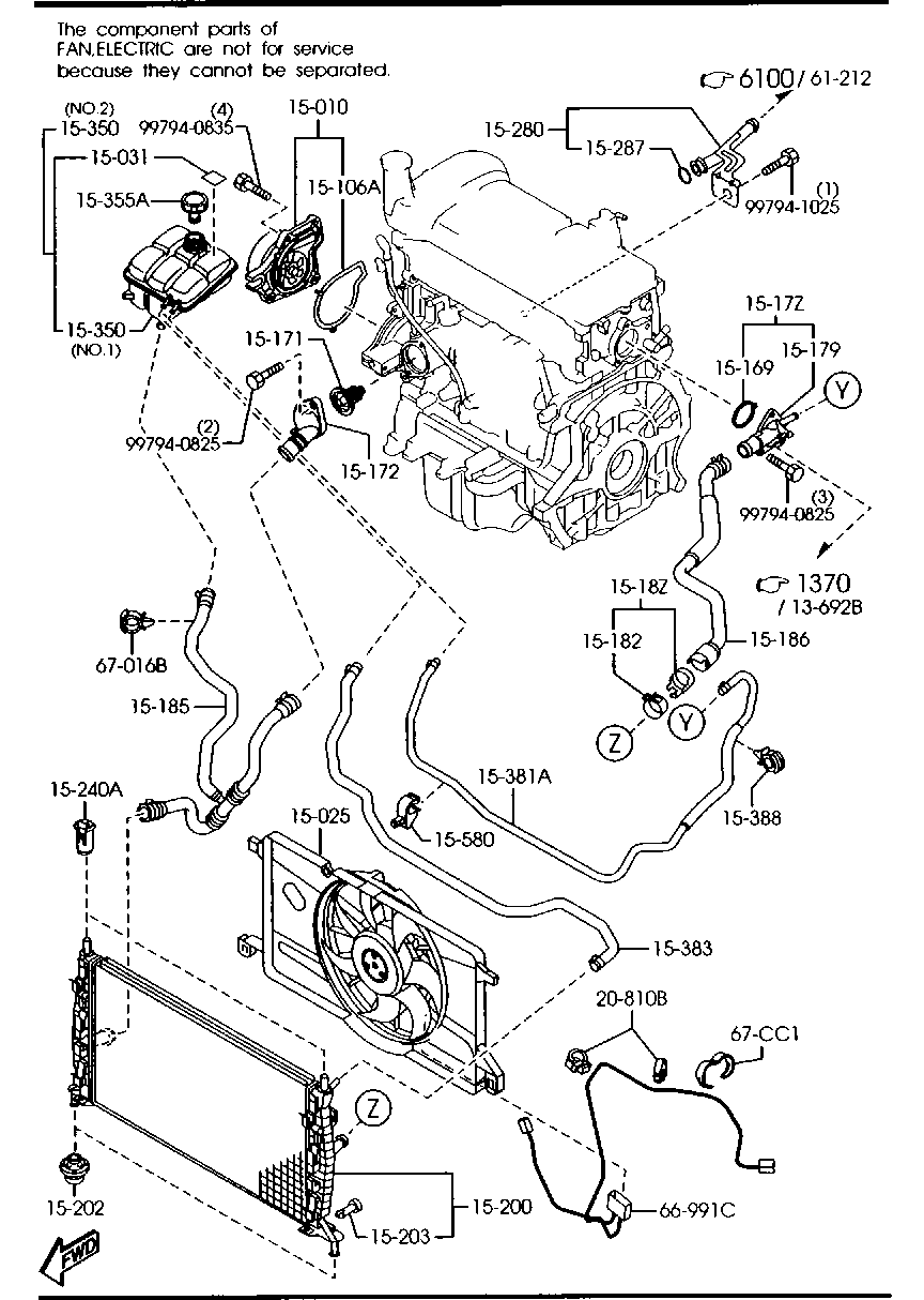 MAZDA Z601-15-205A - Крышка, резервуар охлаждающей жидкости onlydrive.pro