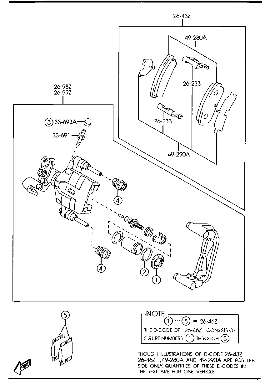 MAZDA GPZB-26-99ZA - Brake Caliper onlydrive.pro