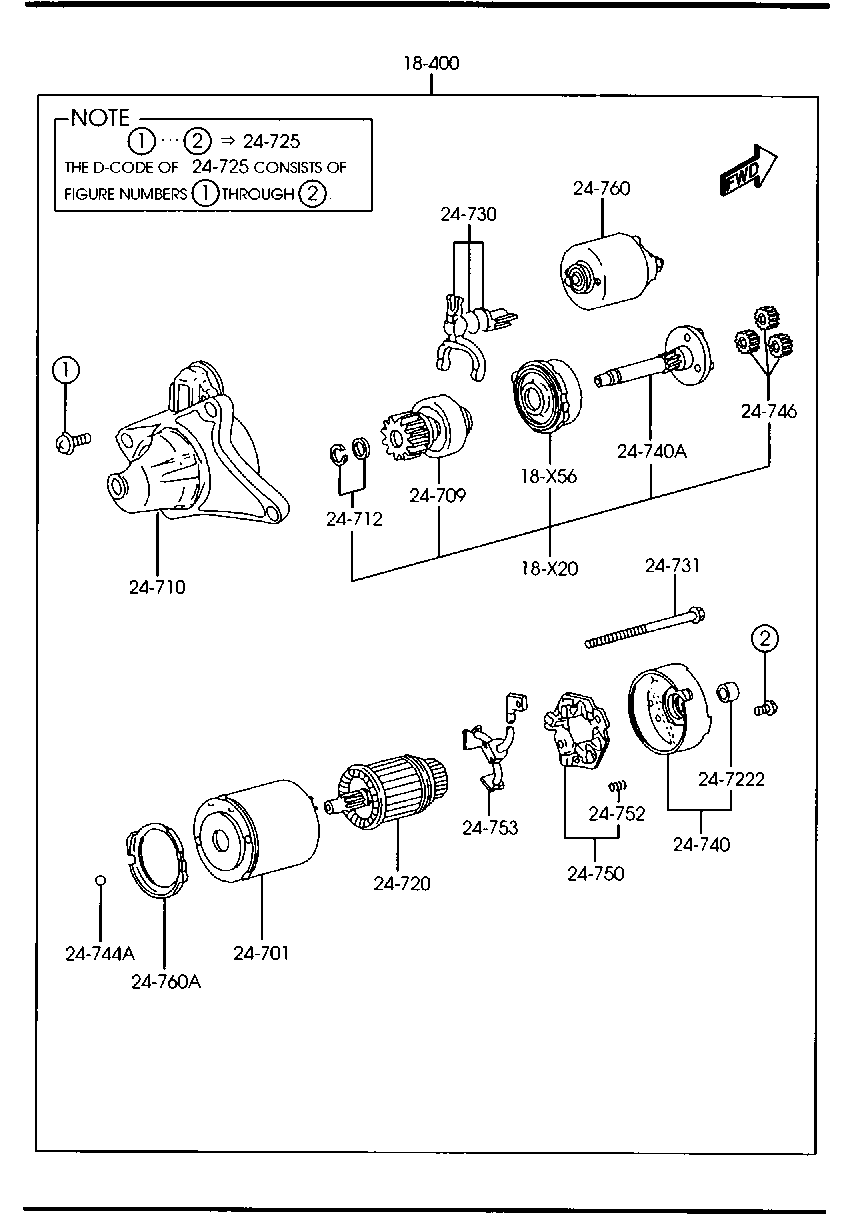 MAZDA WL02-18-X65 - Field Winding, starter onlydrive.pro