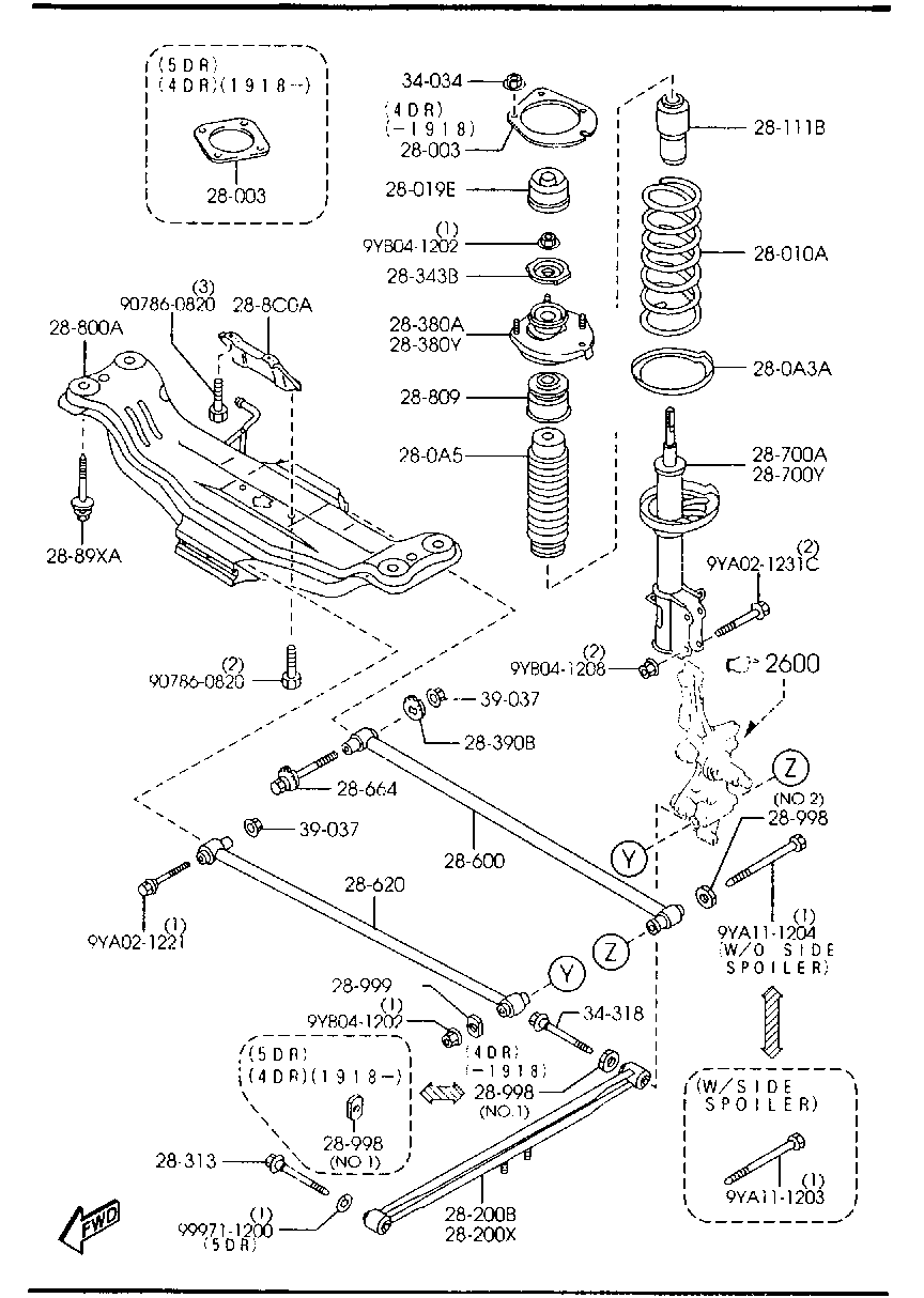 MAZDA B01C-28-0A5A - Tolmukaitse komplekt,Amordid onlydrive.pro