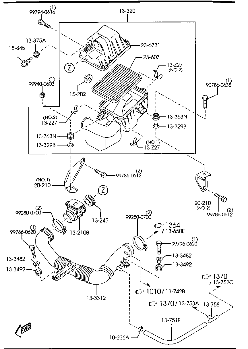 MAZDA BP4W-18-845 - Sensor, intake air temperature onlydrive.pro