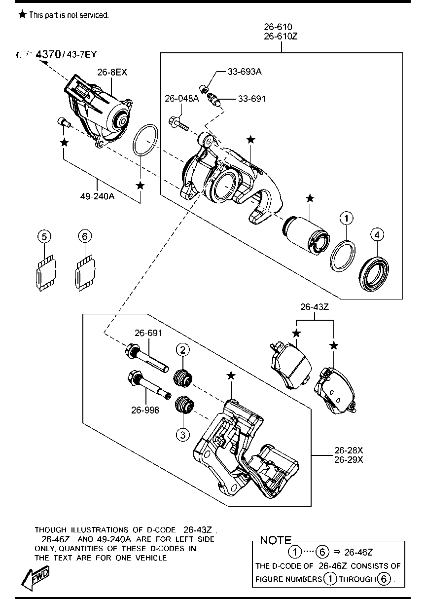 MAZDA GMY0-26-71X - Repair Kit, brake caliper onlydrive.pro