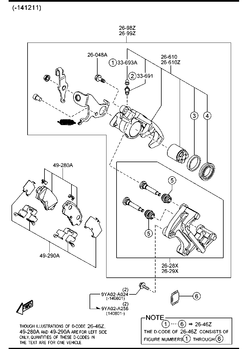 MAZDA K0Y1-26-99ZA - Brake Caliper onlydrive.pro