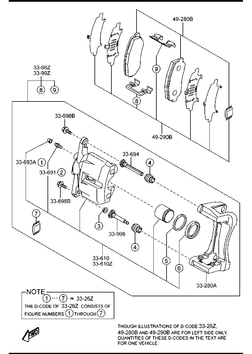 MAZDA K011-33-61X - Piston, brake caliper onlydrive.pro