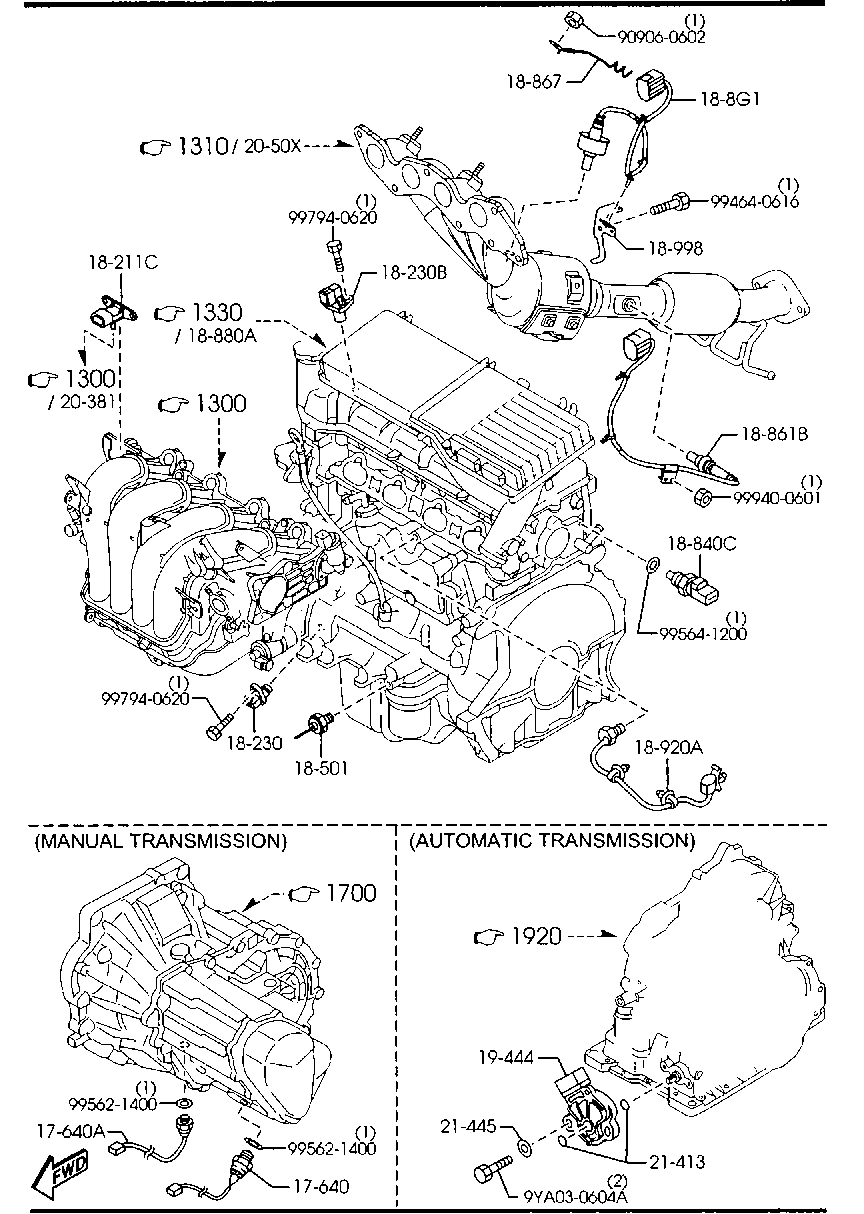 MAZDA Z602-18-861A - Oxygen, Lambda Sensor onlydrive.pro