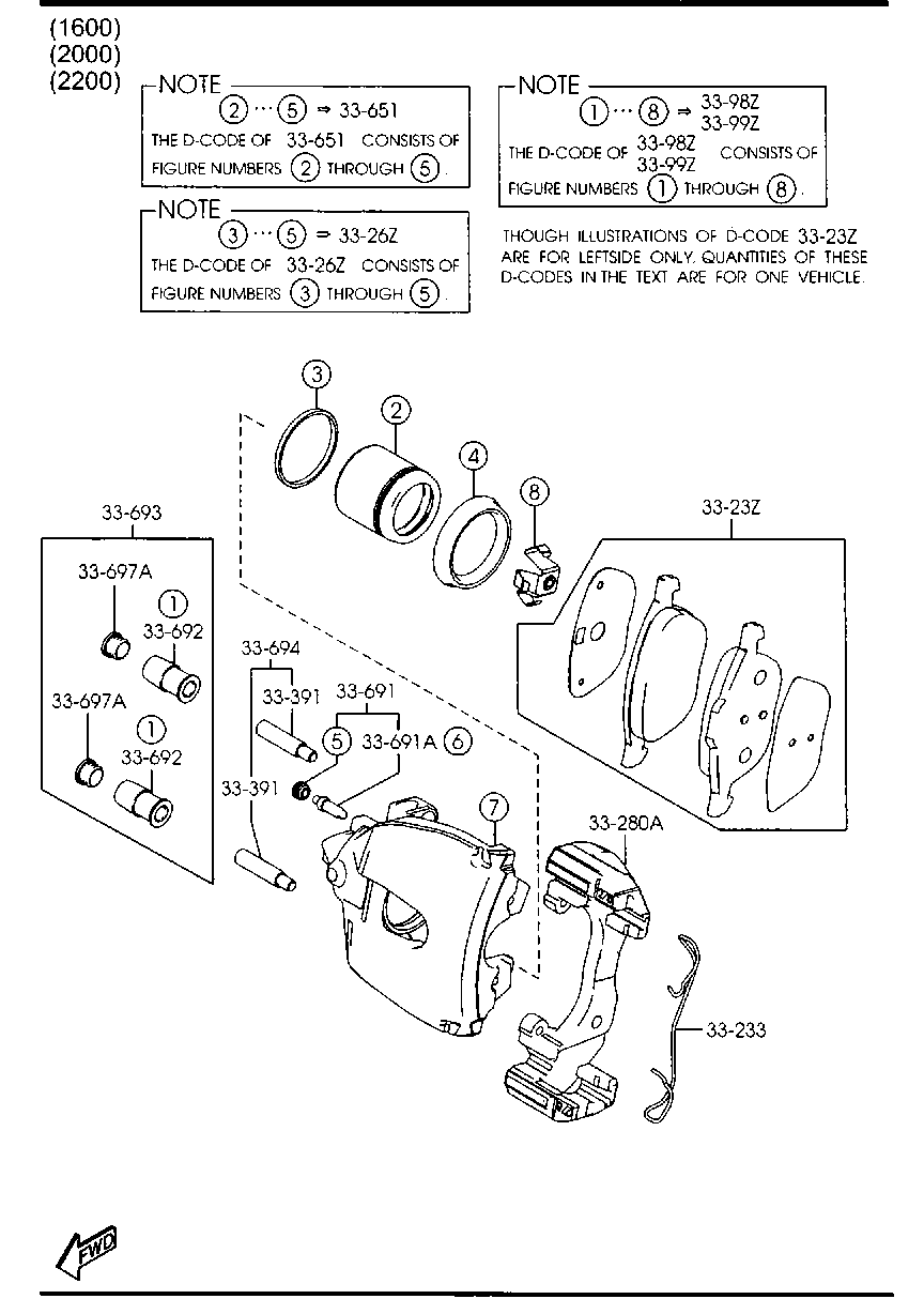 MAZDA EC01-33-694 - Ohjaustappi, jarrusatula onlydrive.pro