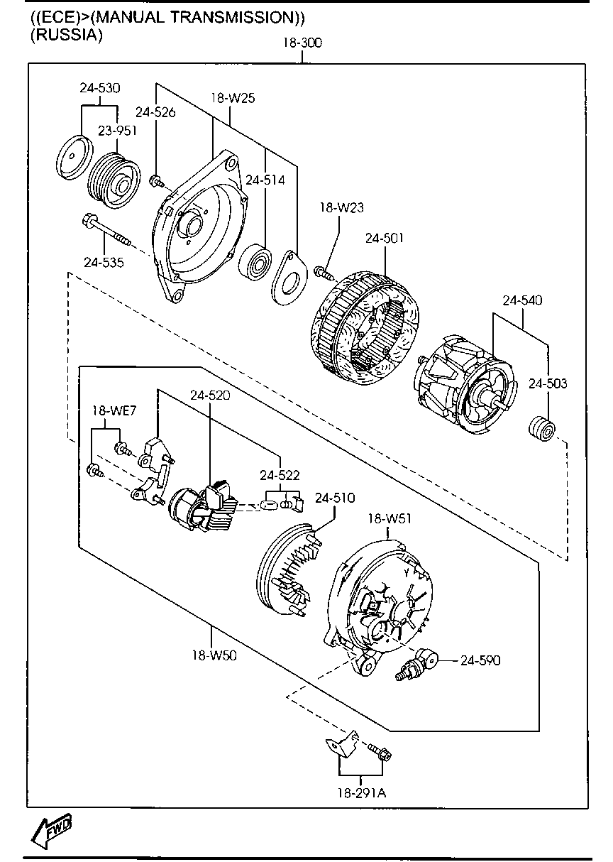 MAZDA Z668-18-300 - Generaator onlydrive.pro