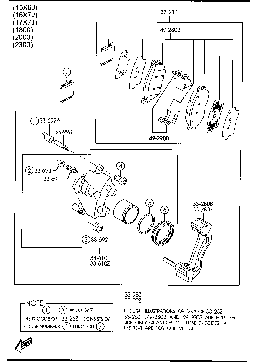 MAZDA GJYE-33-29ZC - Brake Pad Set, disc brake onlydrive.pro