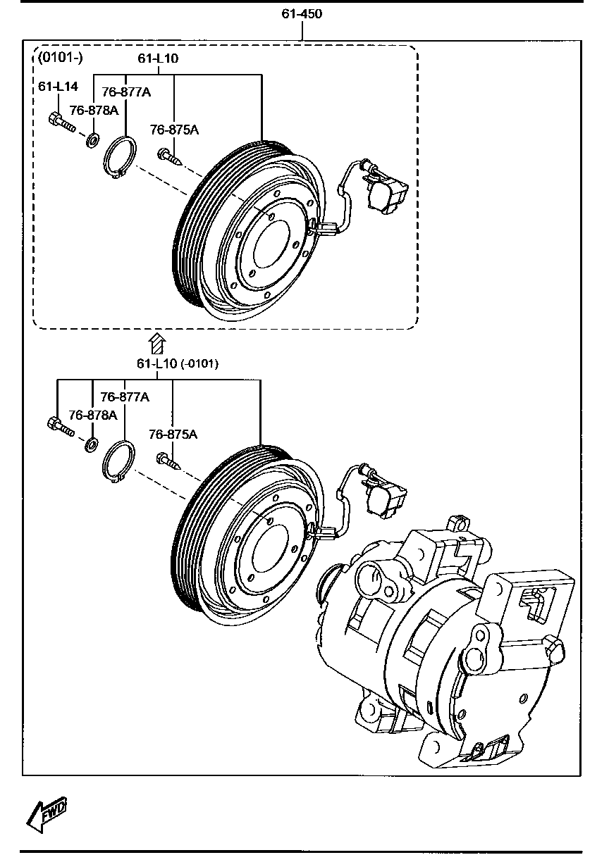 MAZDA GDK4-61-450 - Kompressori, ilmastointilaite onlydrive.pro