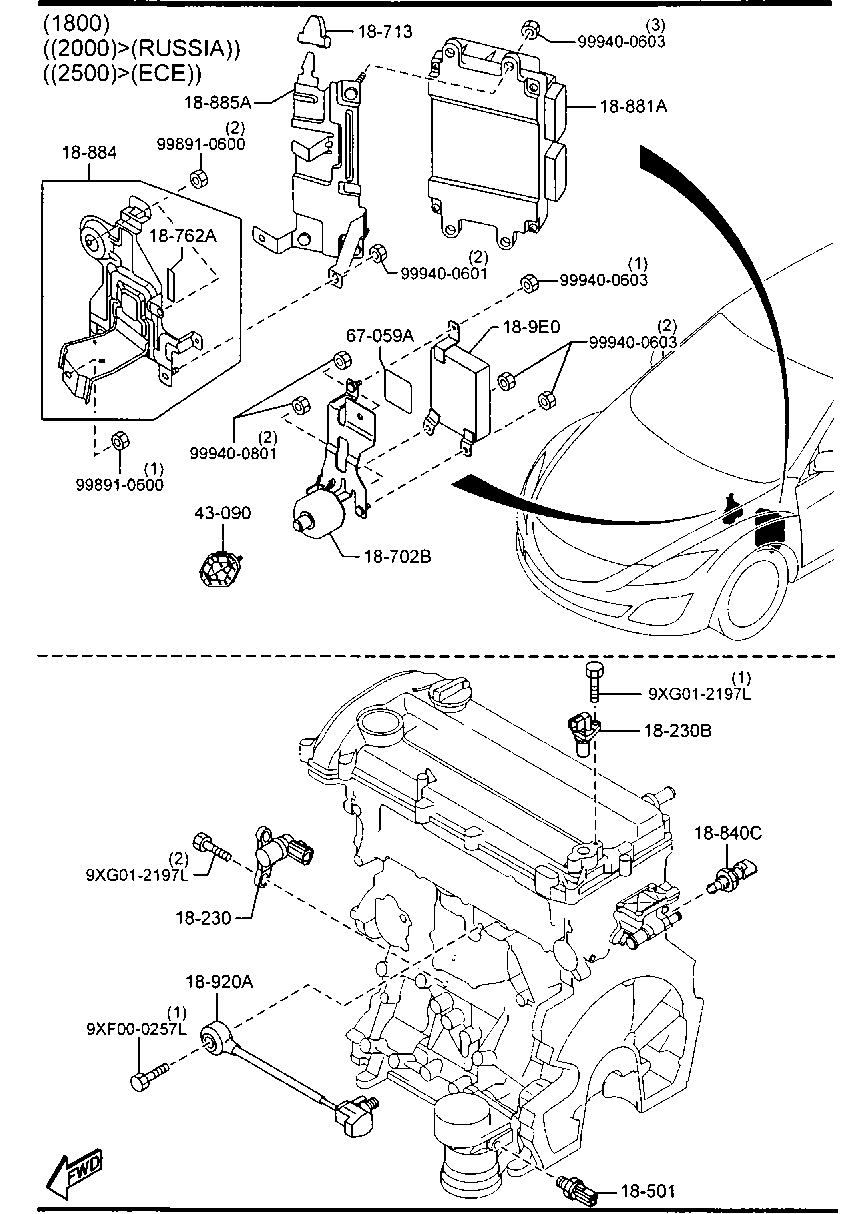 MAZDA LF02-18-921 - Knock Sensor onlydrive.pro