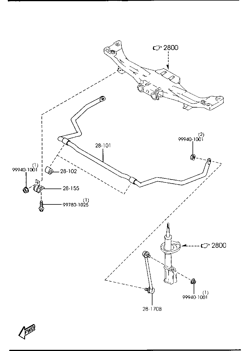 NISSAN BC1D-28-170A - Тяга / стойка, стабилизатор onlydrive.pro