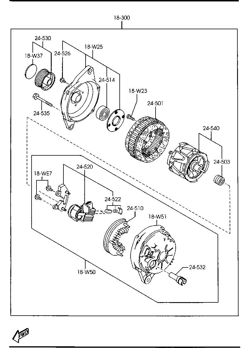 MAZDA R2AA-18-300B - Alternator onlydrive.pro