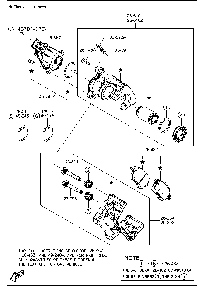 MAZDA GMY0-26-46ZA - Repair Kit, brake caliper onlydrive.pro