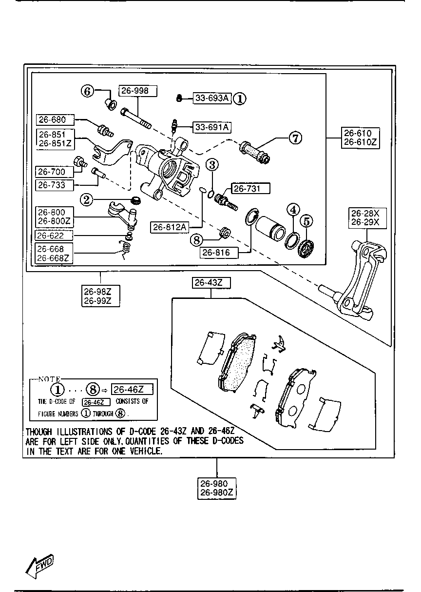 MAZDA GAYE-26-43ZB - Brake Pad Set, disc brake onlydrive.pro