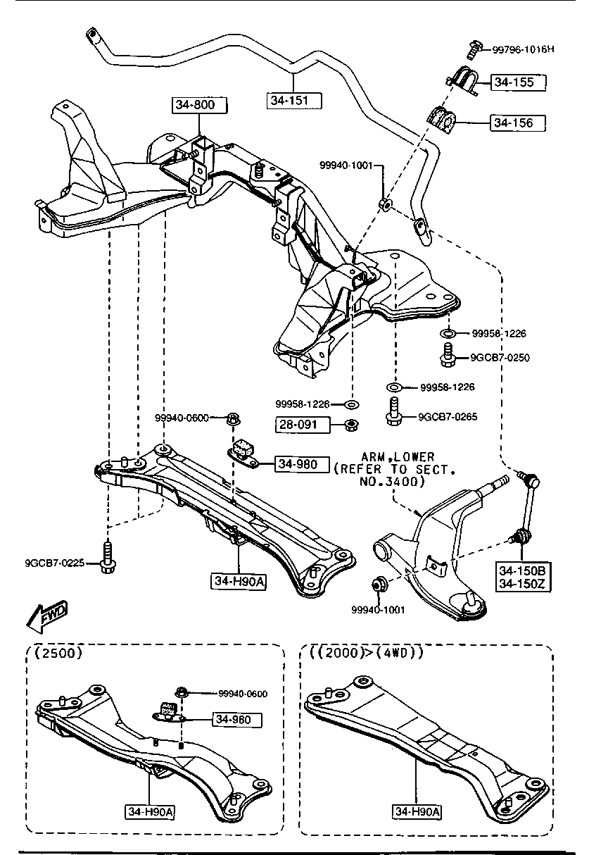 MAZDA GA2A-34-170 - Šarnyro stabilizatorius onlydrive.pro