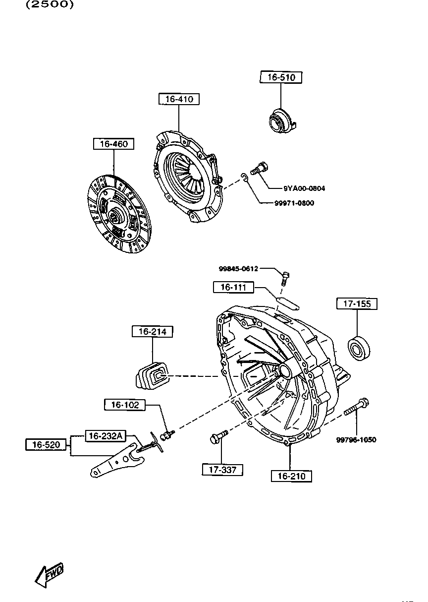 MAZDA WL02-16-520A - Release Fork, clutch onlydrive.pro