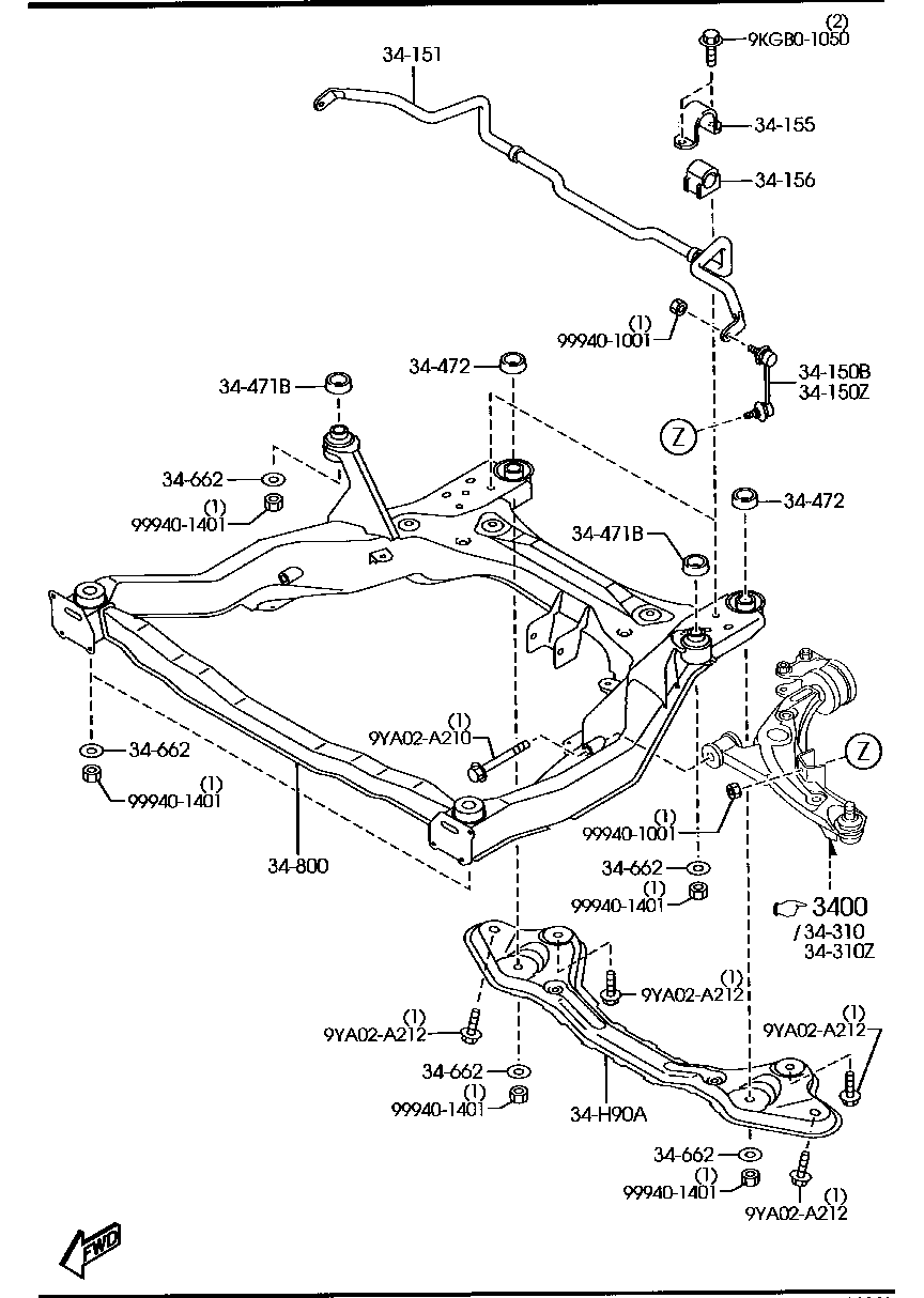 KIA L206-34-170A - Šarnyro stabilizatorius onlydrive.pro