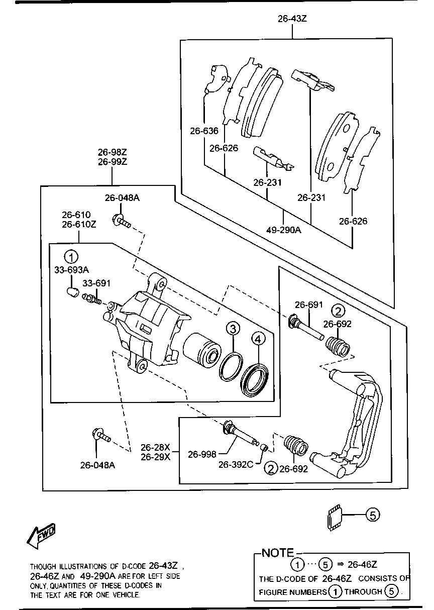 MAZDA L2Y7-26-43Z - Brake Pad Set, disc brake onlydrive.pro