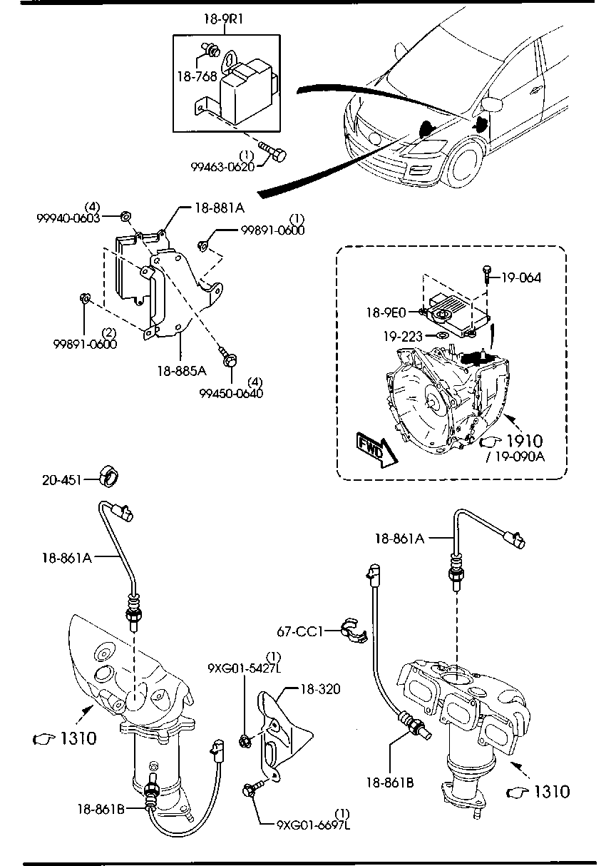 MAZDA CY03-18-861B - Oxygen, Lambda Sensor onlydrive.pro