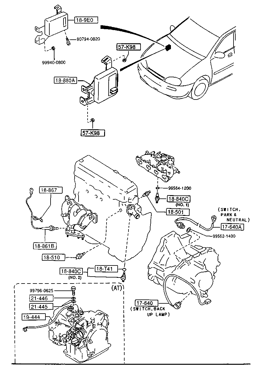 MAZDA B3C7-18-861A - Engine switches & relays: 1 pcs. onlydrive.pro