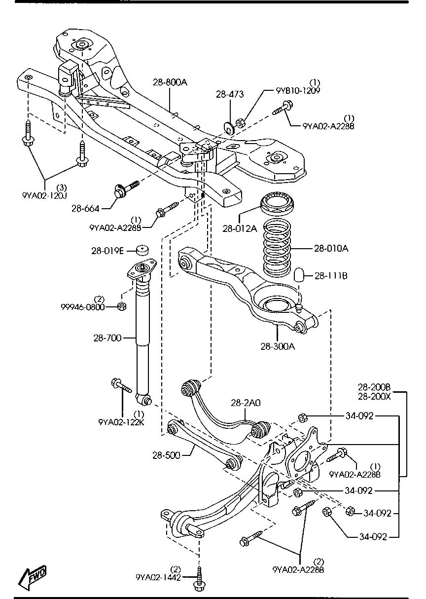 FORD BBP3-28-500A - Tukivarsi, pyöräntuenta onlydrive.pro