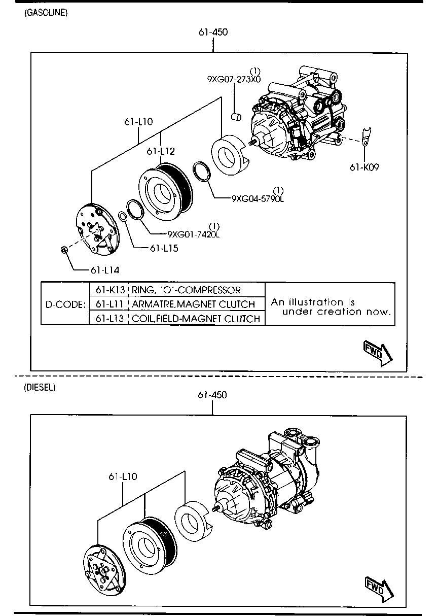 MAZDA DE94-61-450A - Компрессор кондиционера onlydrive.pro