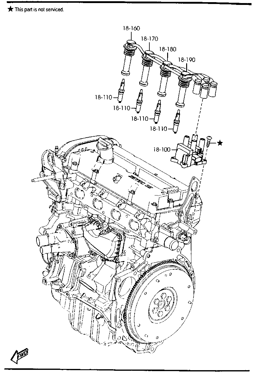 MAZDA C201-18-170A - Augstsprieguma vadu komplekts onlydrive.pro