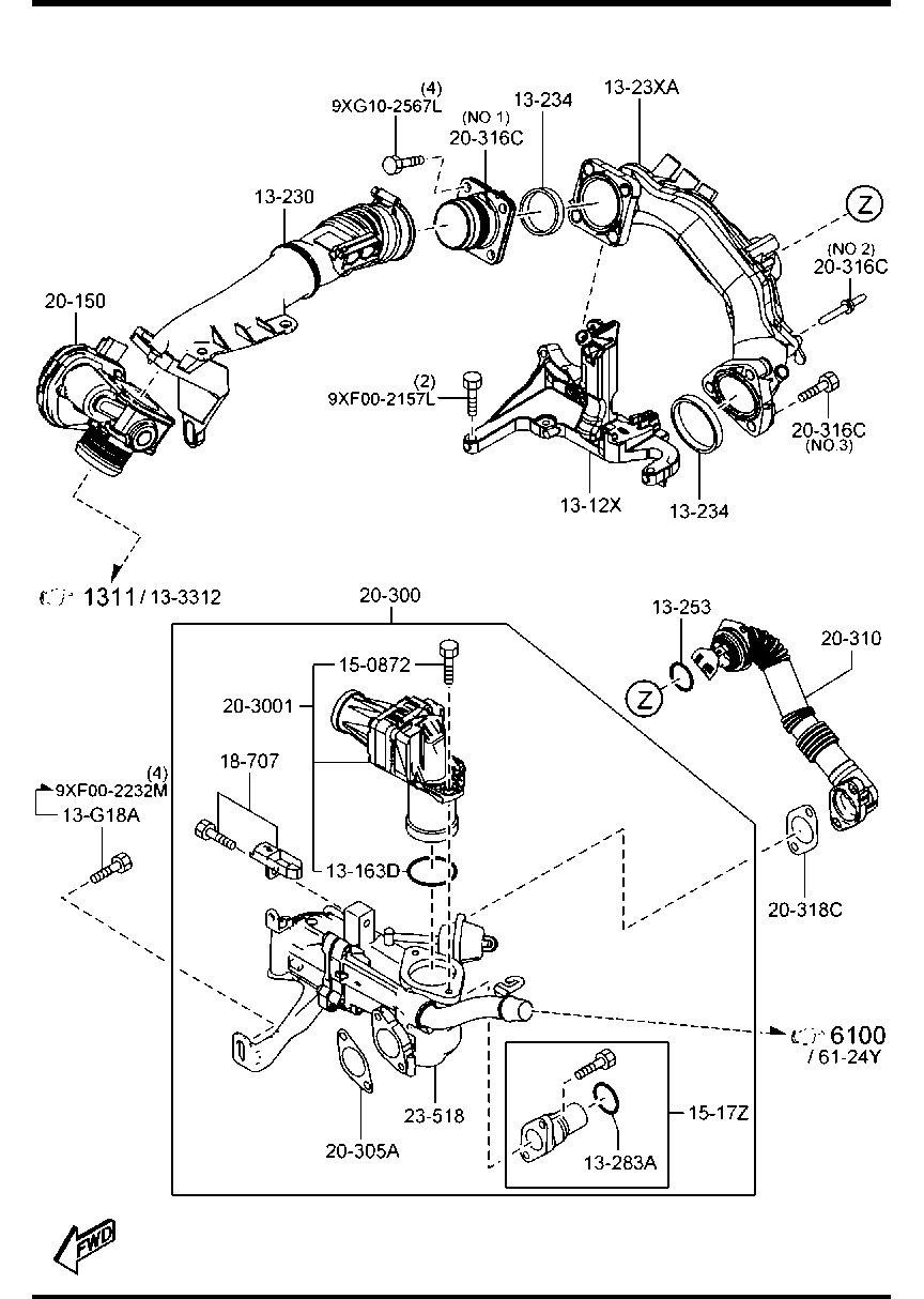 MAZDA Y650-13-234 - Tarpiklis, įsiurbimo kolektoriaus korpusas onlydrive.pro