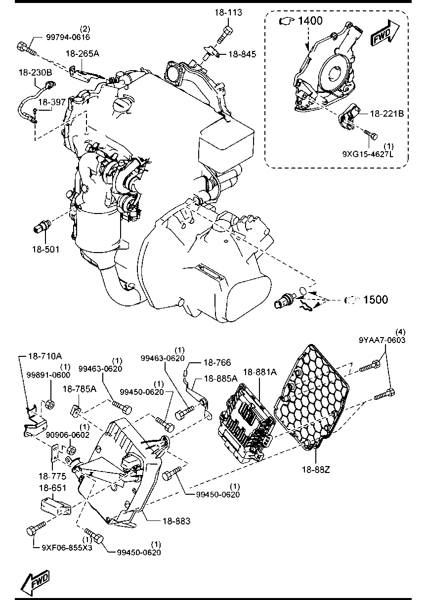 MAZDA Y650 18 845 - Sensor, boost pressure onlydrive.pro