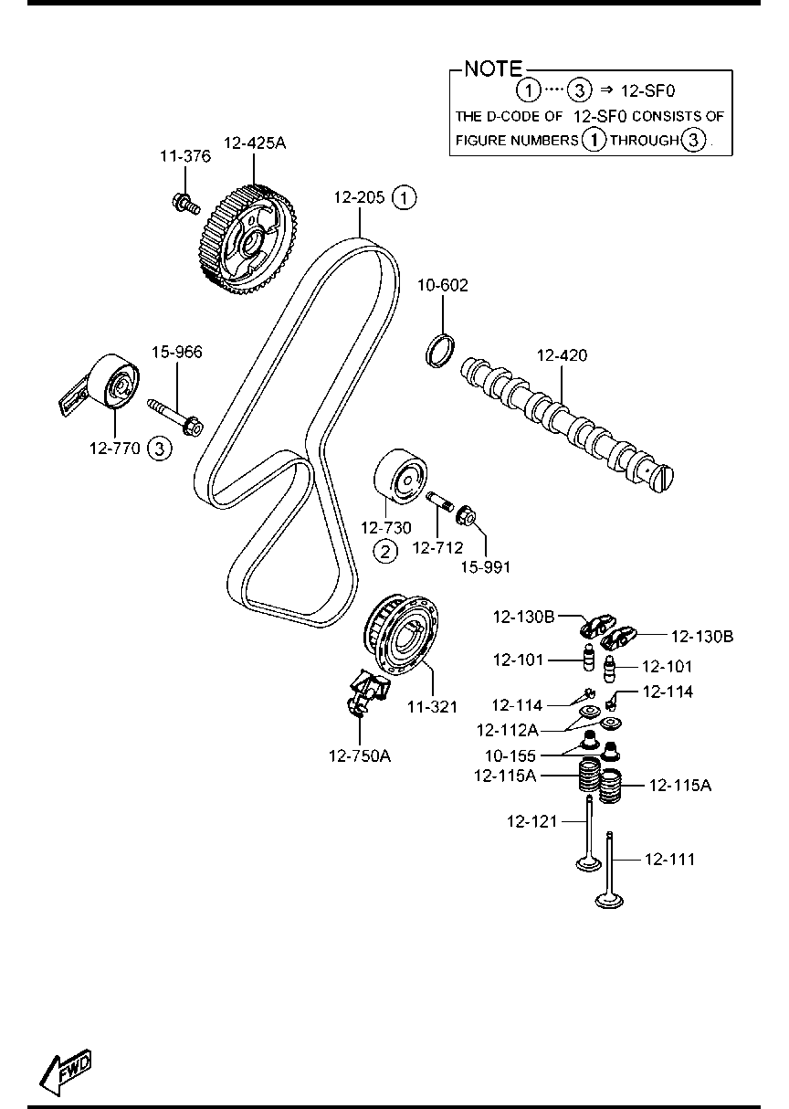 MAZDA Y656-12-770 - Натяжной ролик, зубчатый ремень ГРМ onlydrive.pro