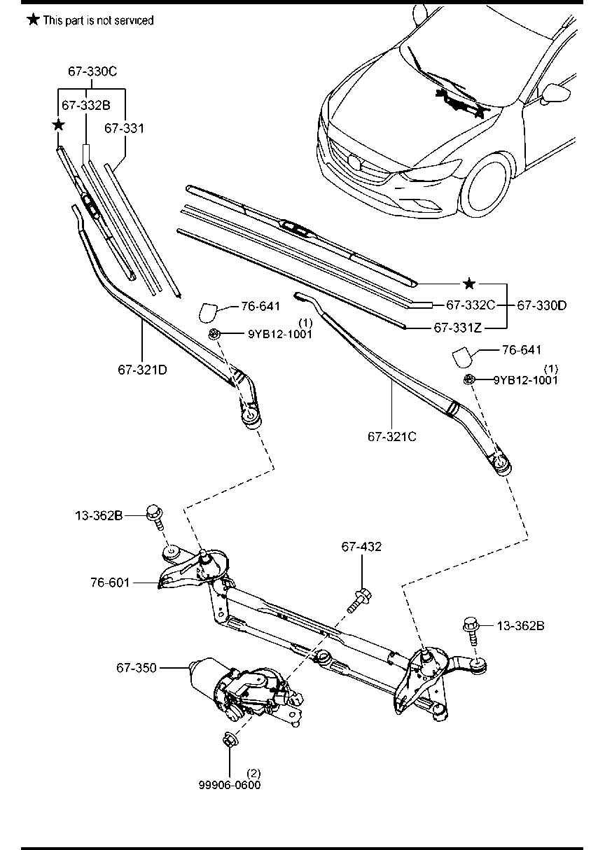 MAZDA KD35-67-330 - Klaasipuhastaja kumm onlydrive.pro