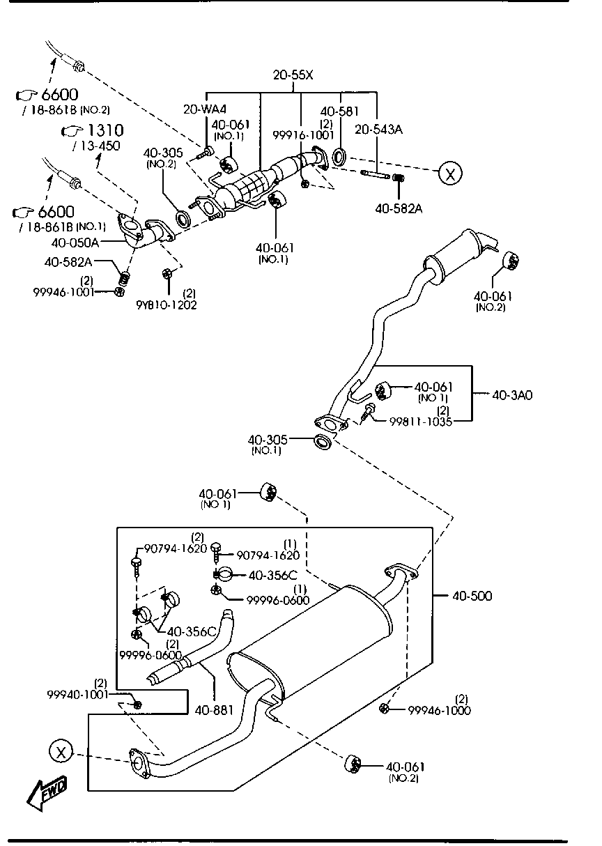 TOYOTA FSB8-40-305 - Blīve, Izplūdes caurule onlydrive.pro