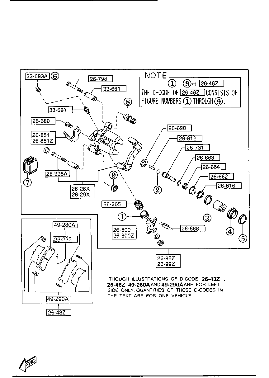 Mitsubishi B6Y3-26-48ZA - Brake Pad Set, disc brake onlydrive.pro