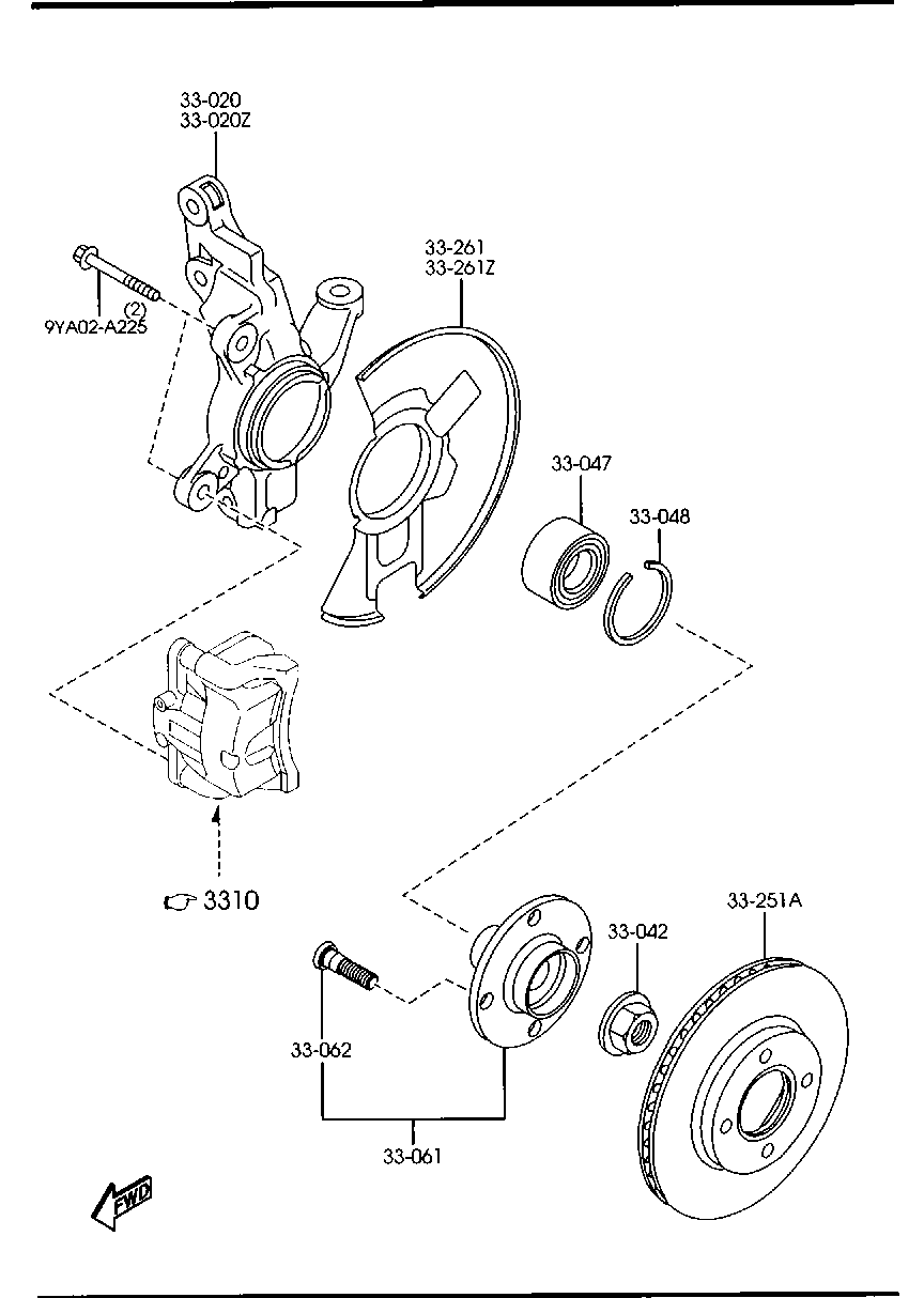 MAZDA DF71-33-251A - Тормозной диск onlydrive.pro