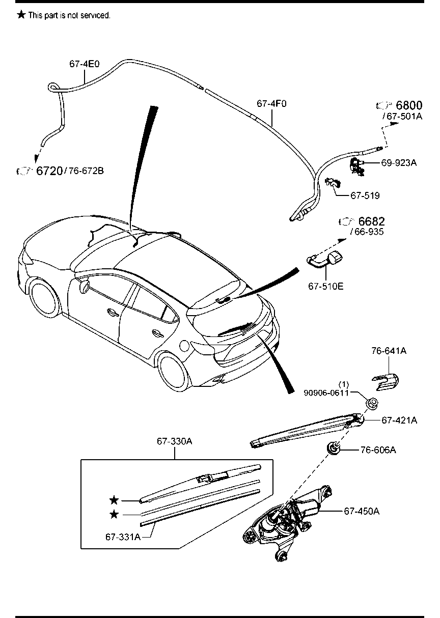 MAZDA BJT6-67-330 - Klaasipuhastaja kumm onlydrive.pro