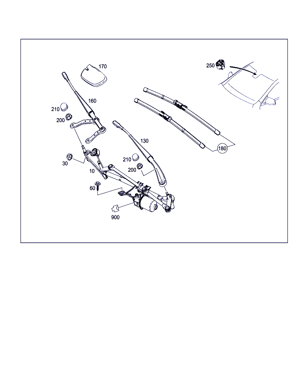 Mercedes-Benz A 176 820 27 00 - Stikla tīrītāja slotiņa onlydrive.pro