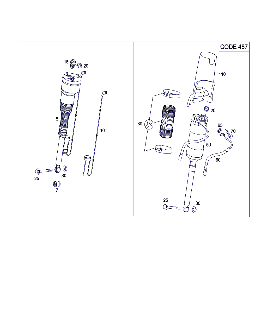 Mercedes-Benz A 204 352 00 27 - Spring strut and spring strut mounting rear: 001 pcs. onlydrive.pro